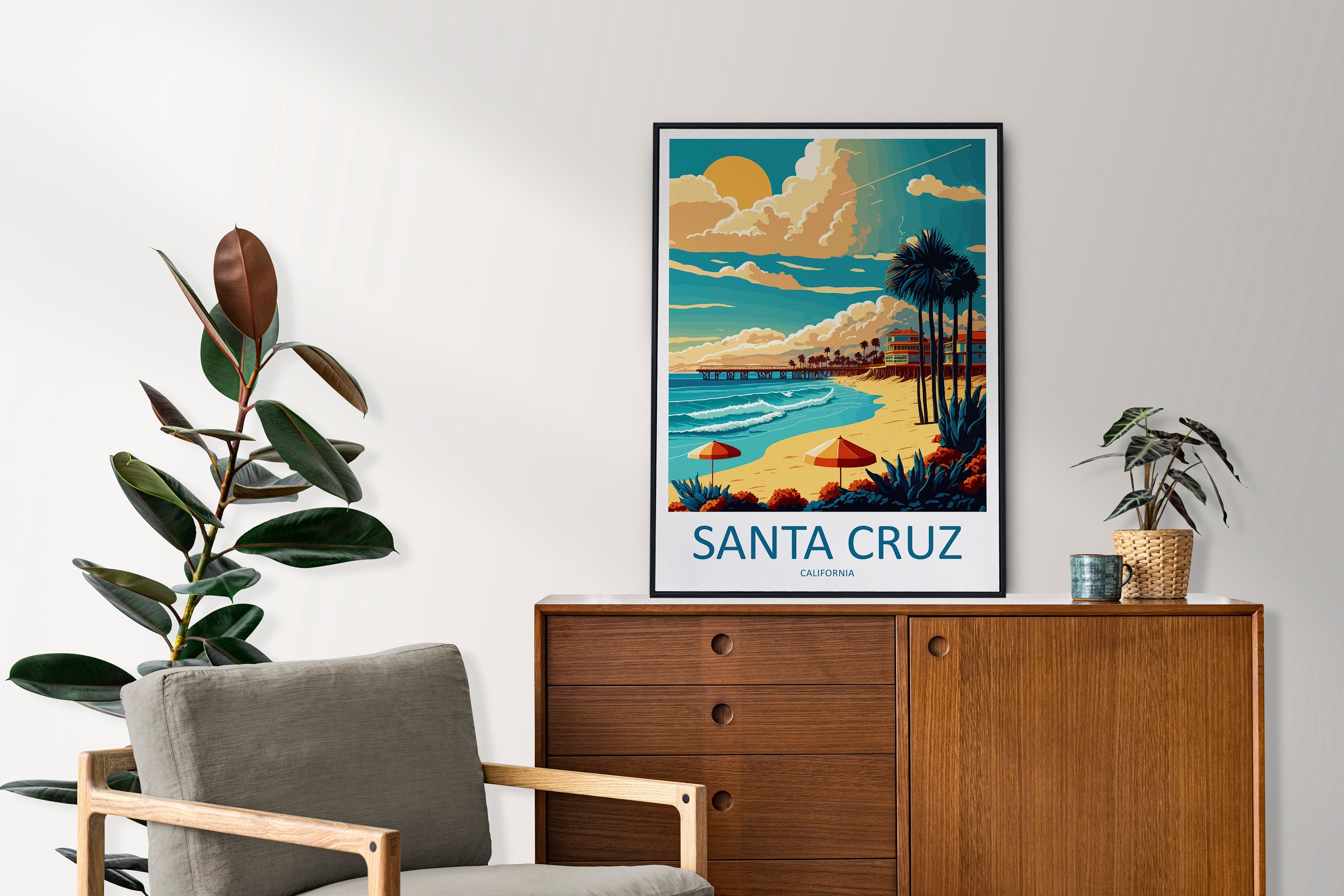 Santa Cruz Travel Print