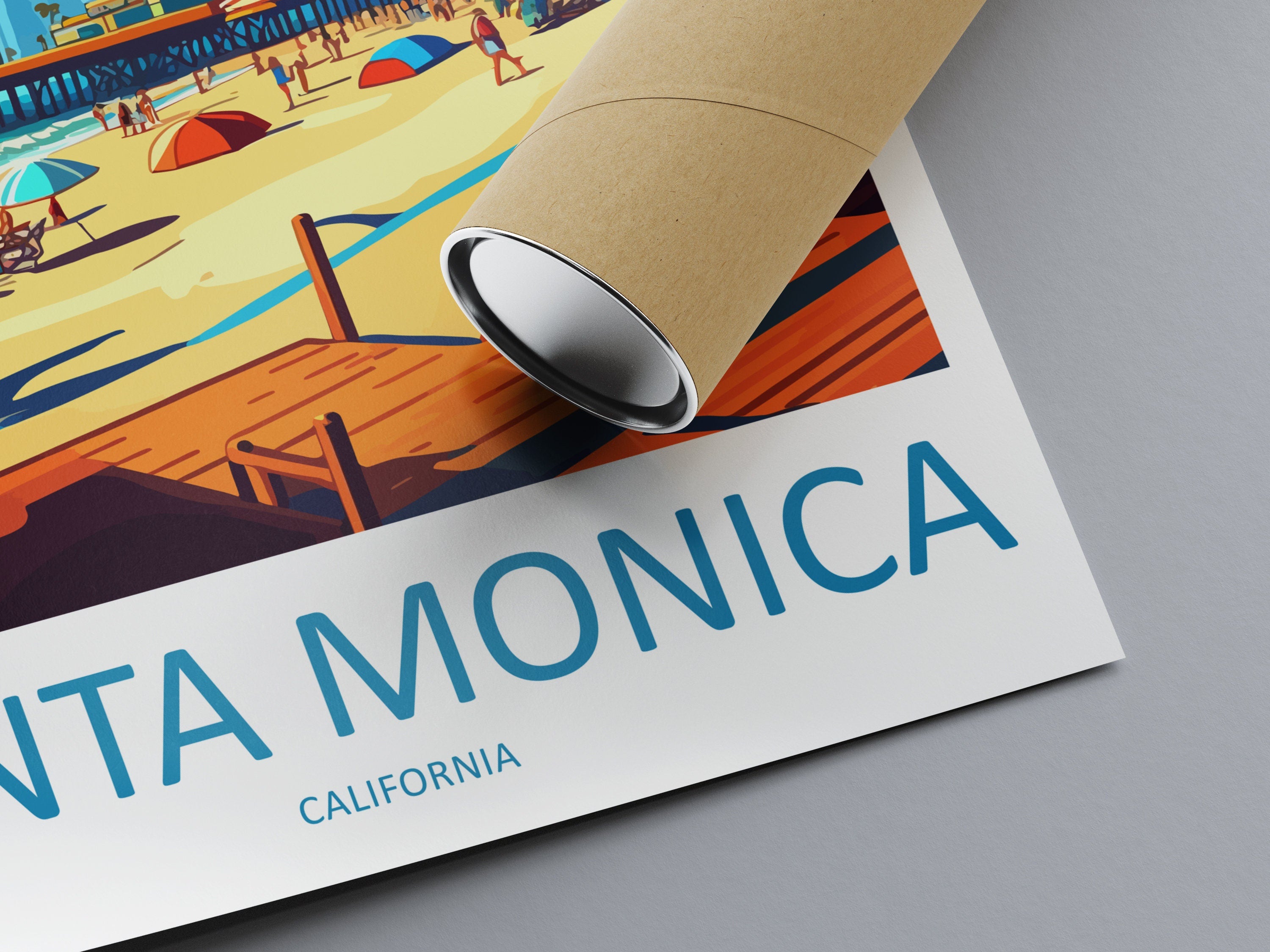 Santa Monica Travel Print