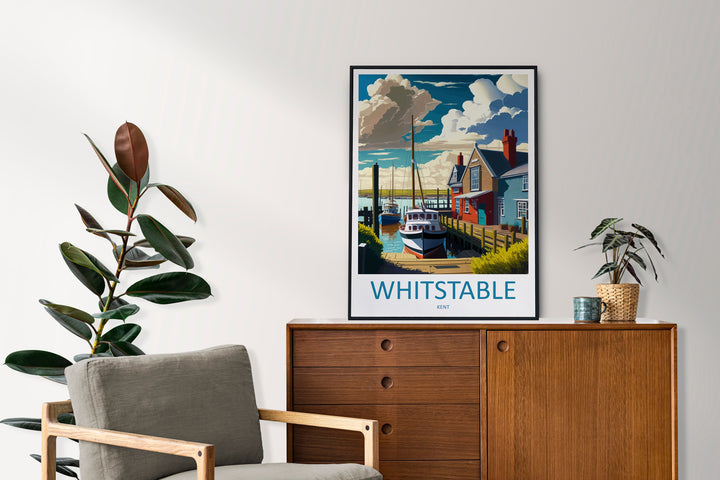 Whitstable Harbour Travel Print Wall Art Whitstable Wall Hanging Home Décor Whitstable Gift Art Lovers England Art Lover Gift Whitstable