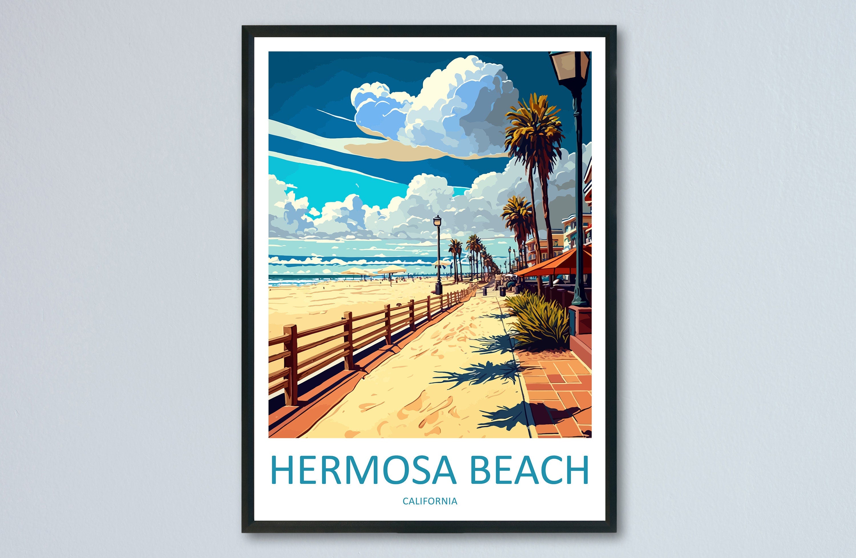 Hermosa Beach Travel Print