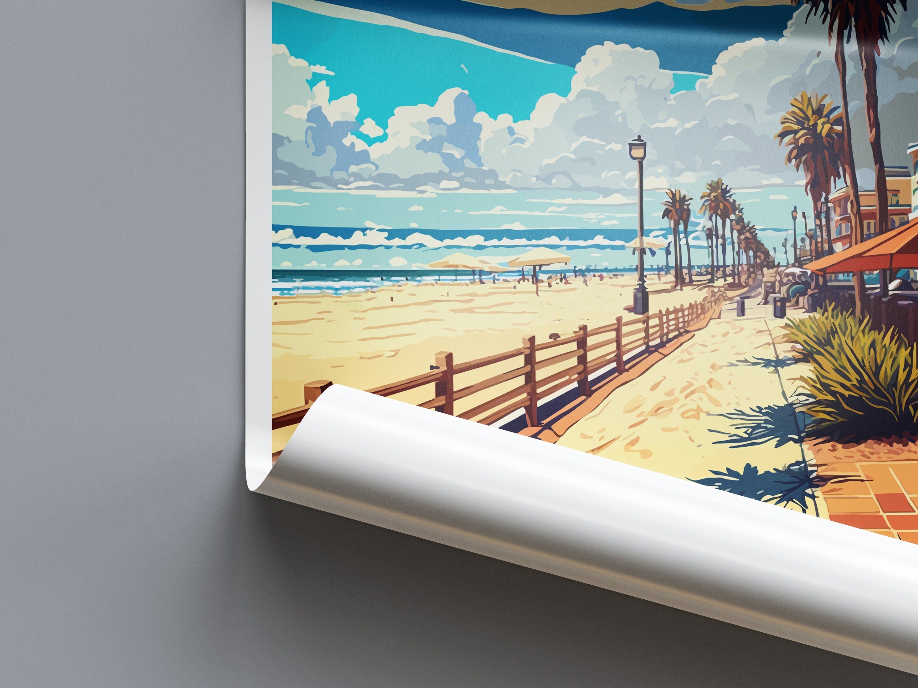 Hermosa Beach Travel Print