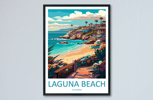 Laguna Beach Travel Print