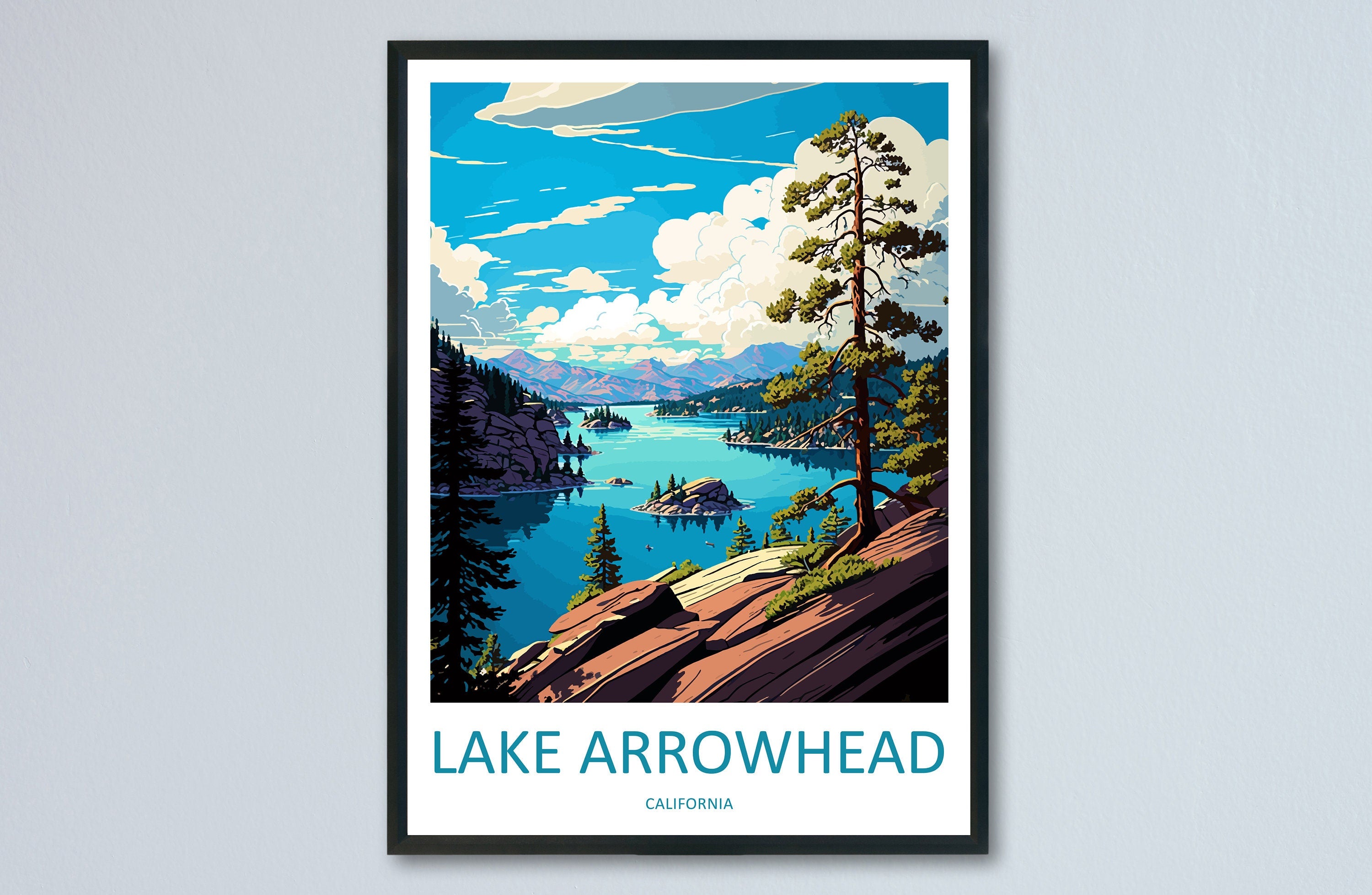 Lake Arrowhead Travel Print