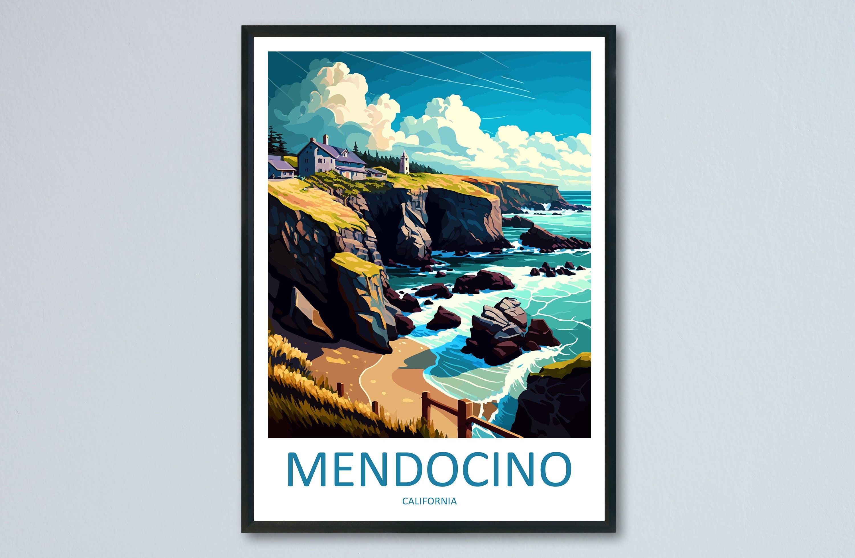 Mendocino Travel Print