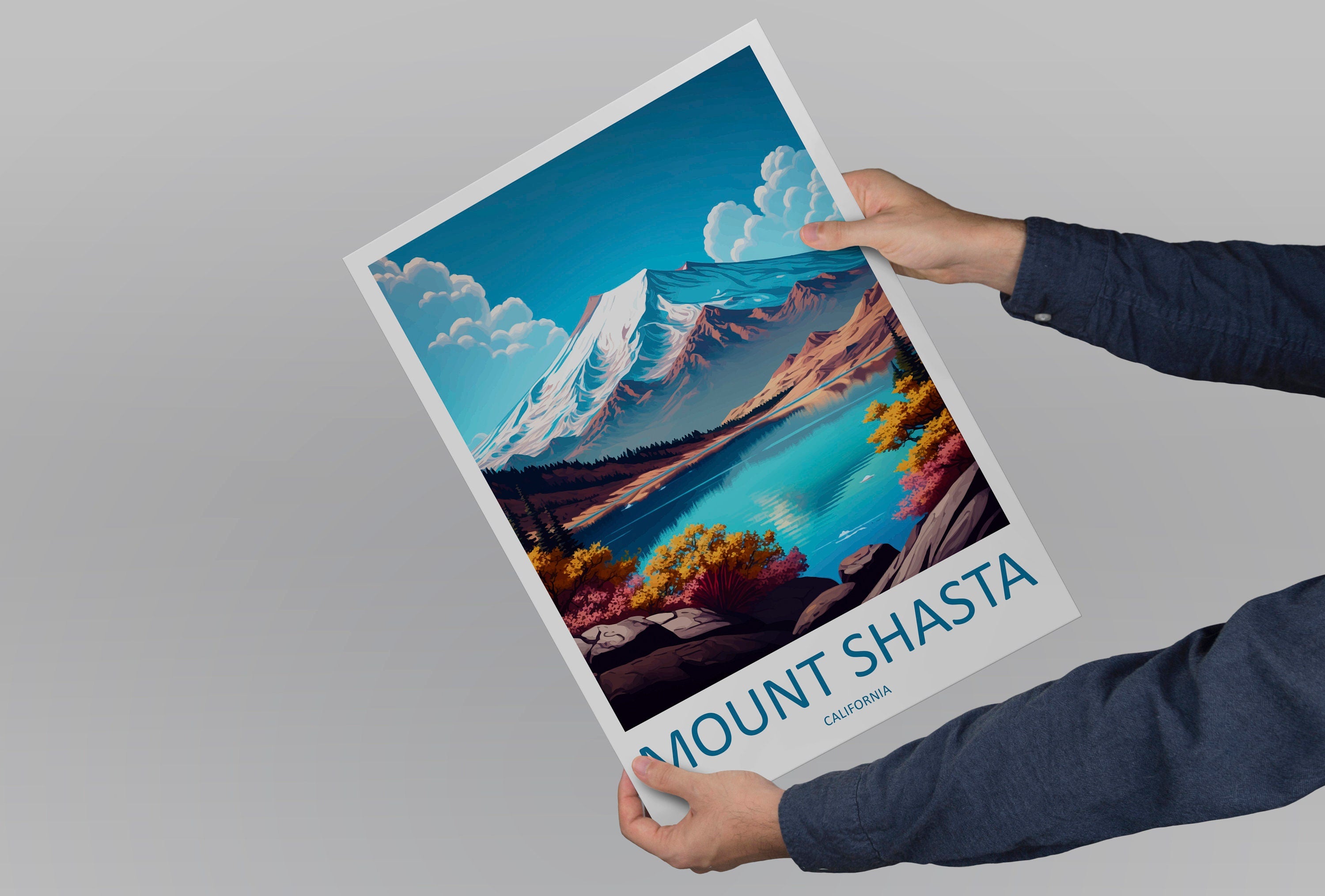 Mount Shasta Travel Print