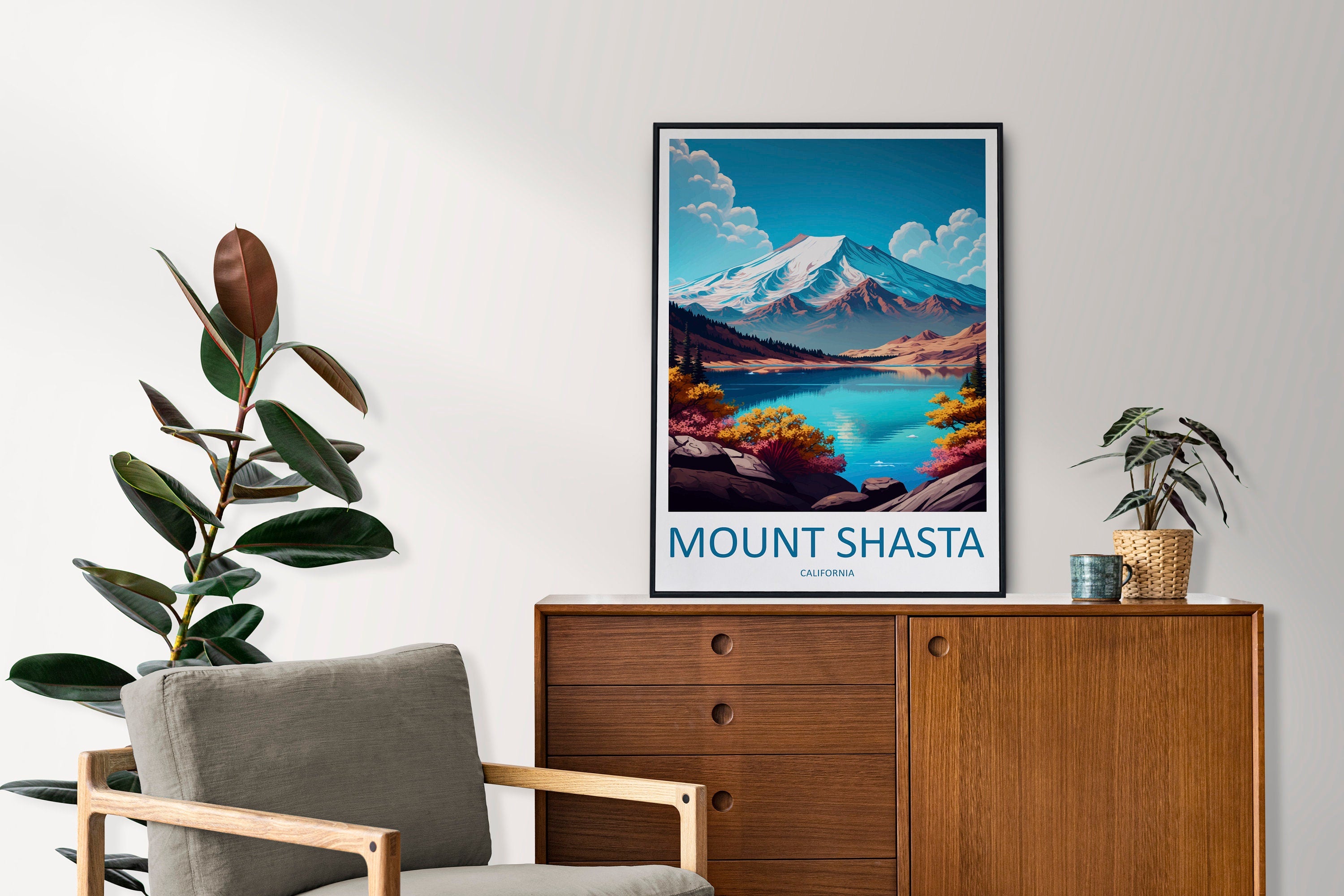 Mount Shasta Travel Print