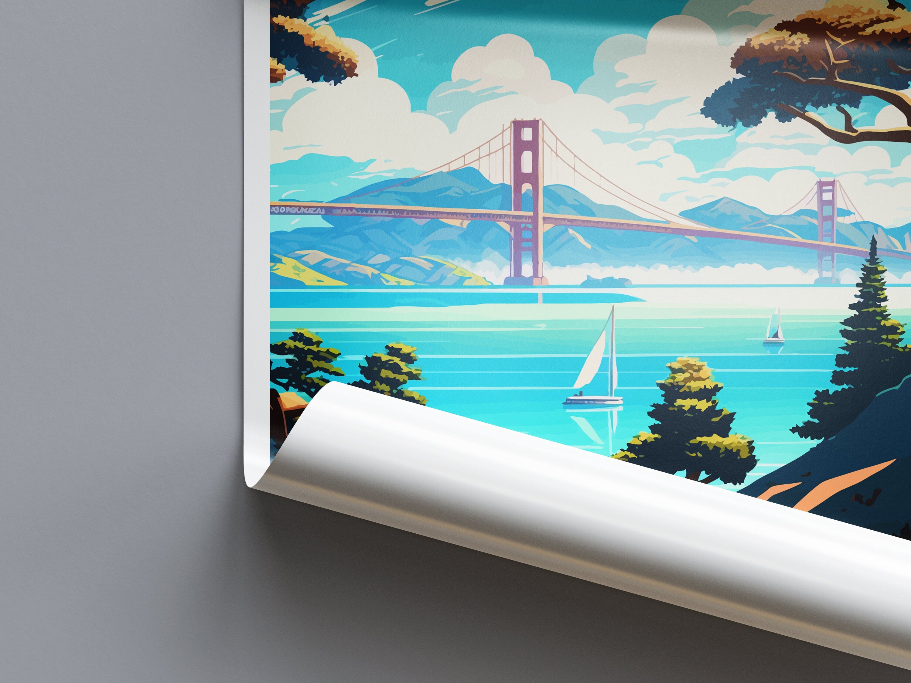 San Francisco Bay Area Travel Print