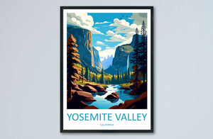 Yosemite Valley National Park Travel Print