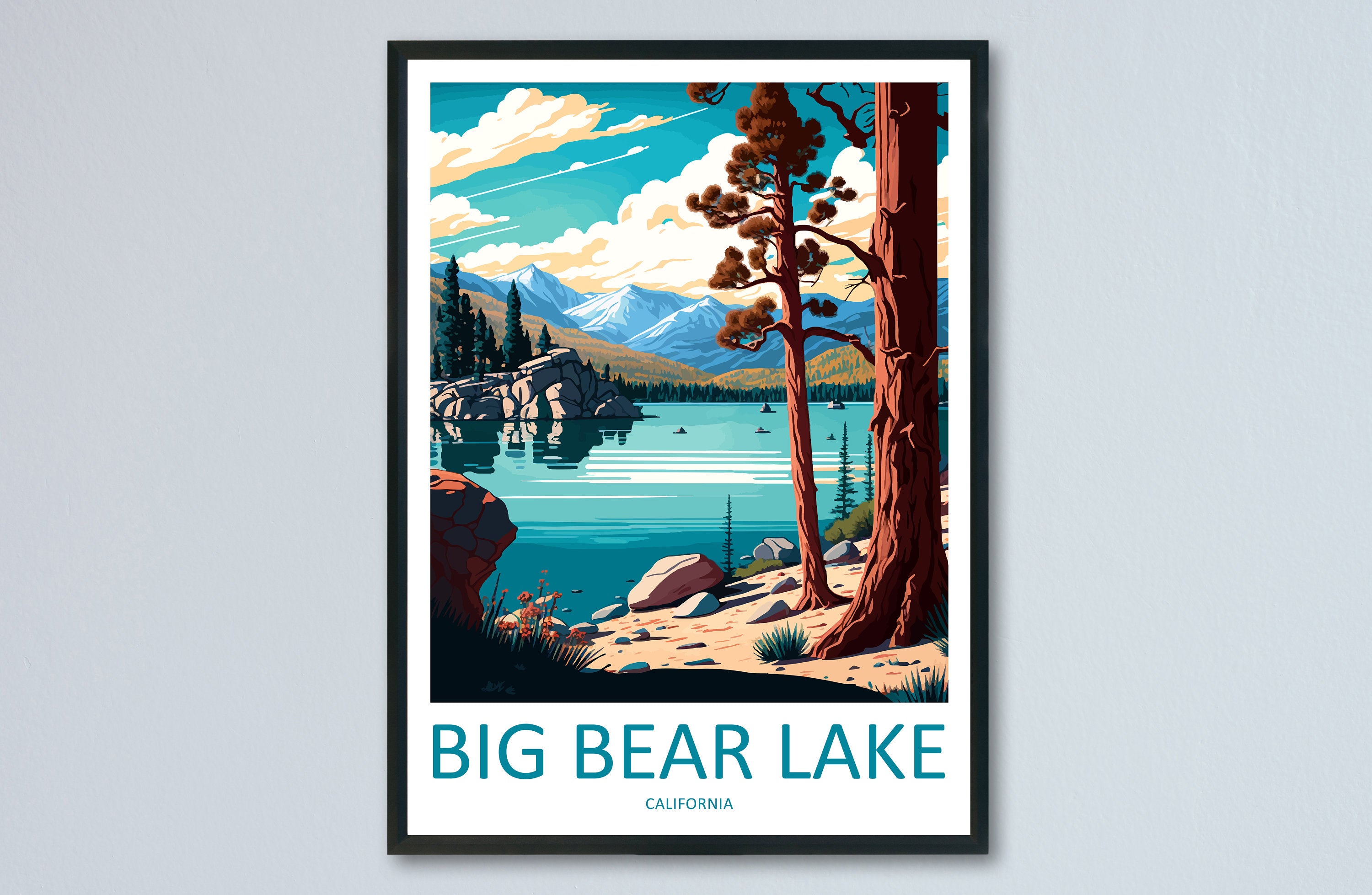 Big Bear Lake Travel Print