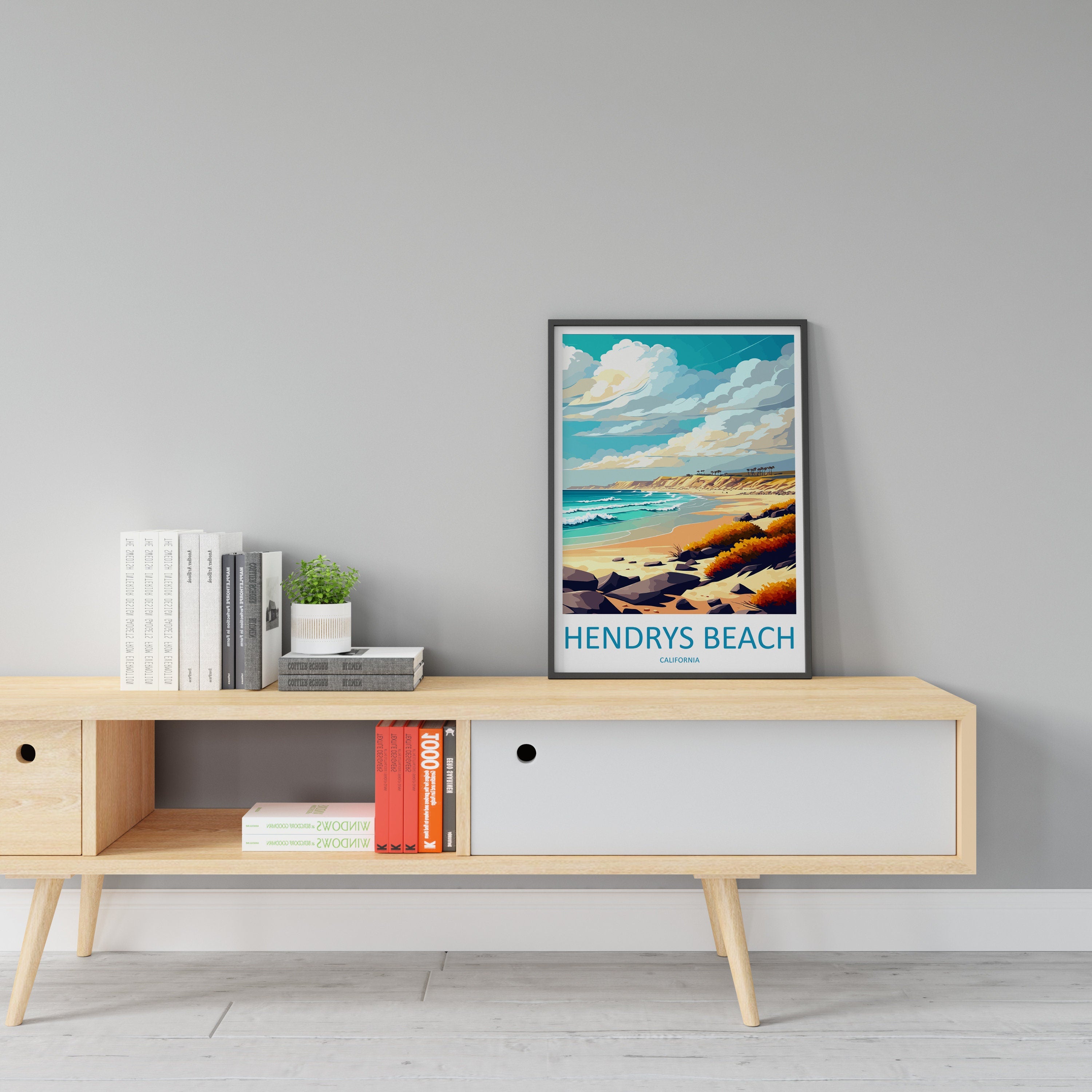 Hendrys Beach Travel Print