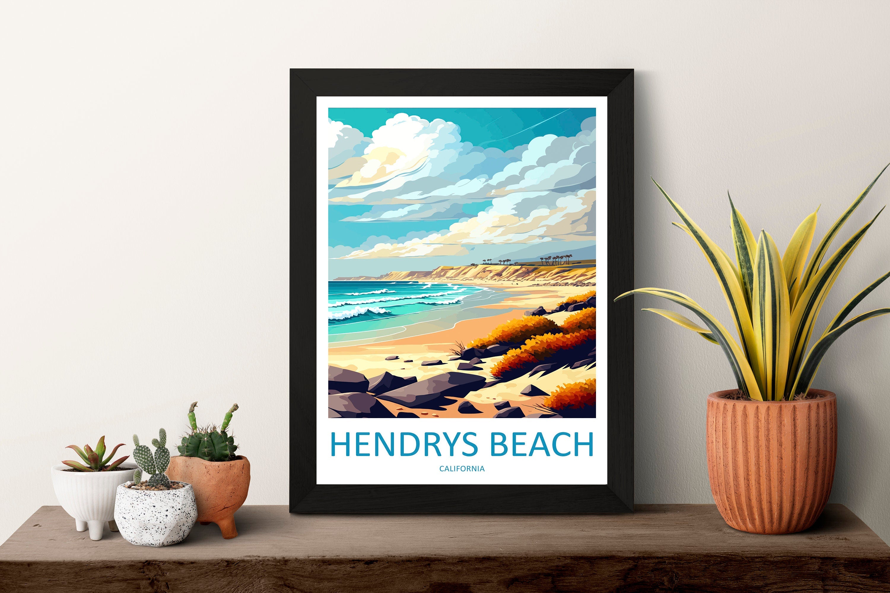 Hendrys Beach Travel Print