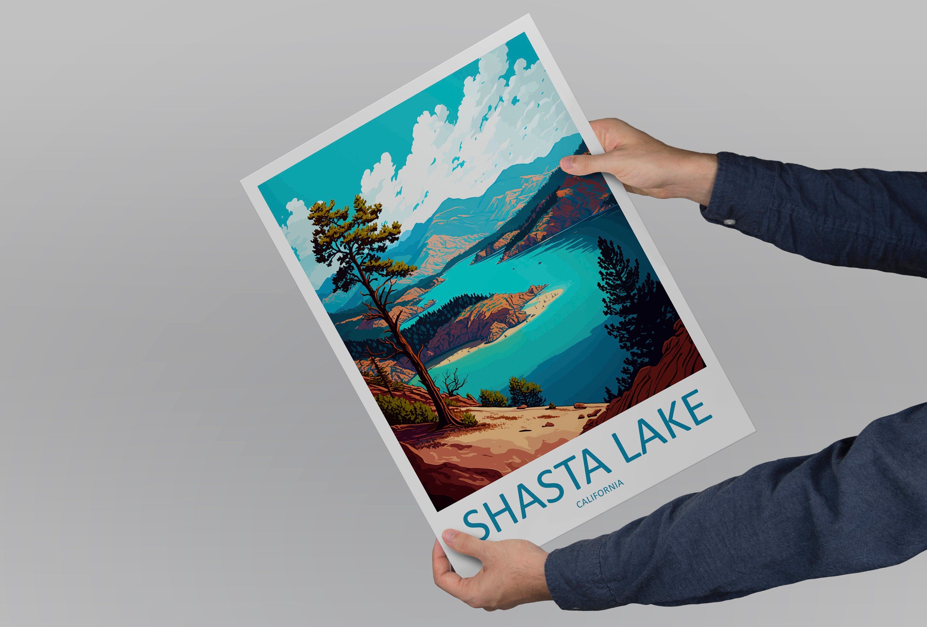 Shasta Lake Travel Print