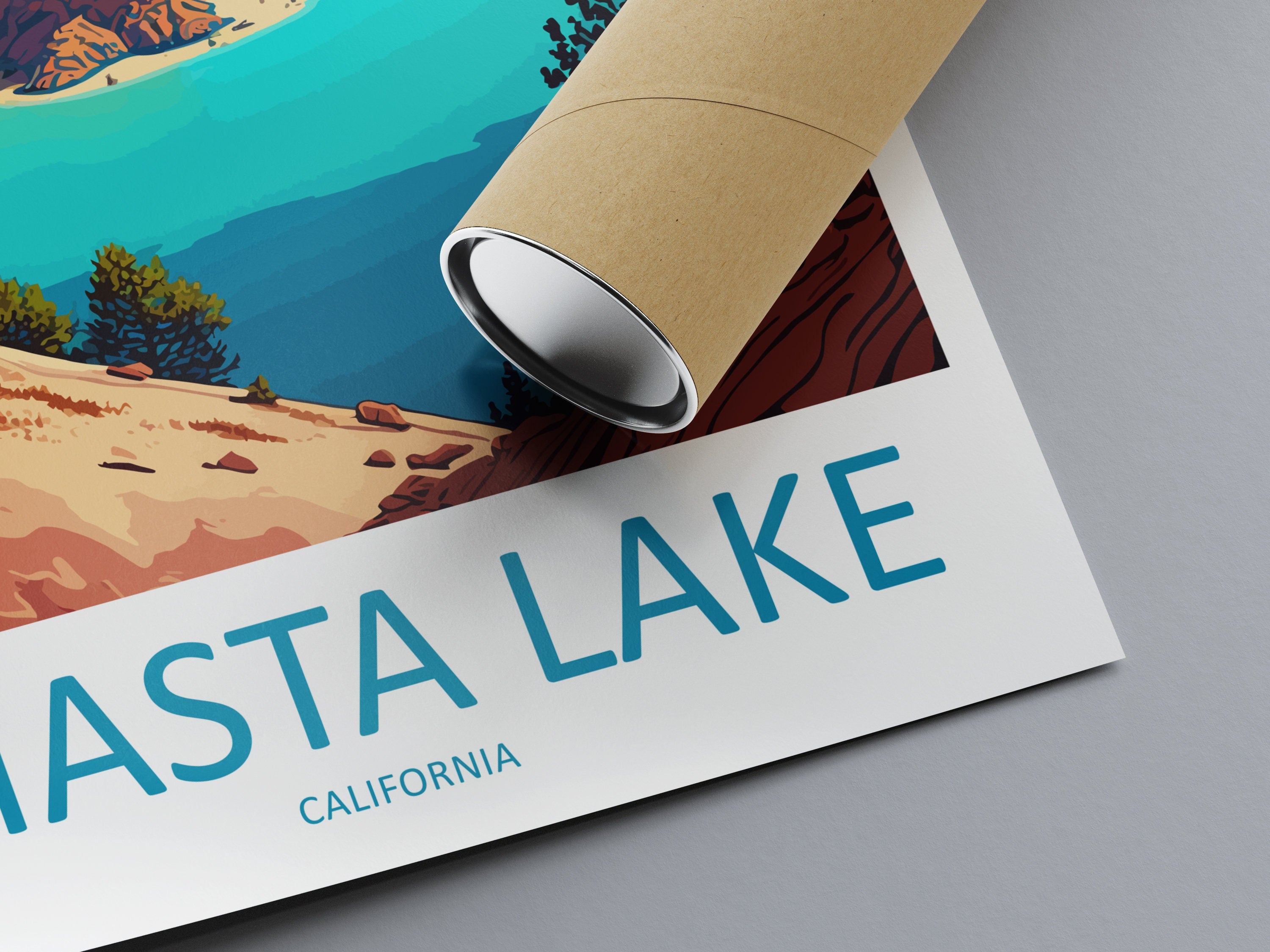 Shasta Lake Travel Print