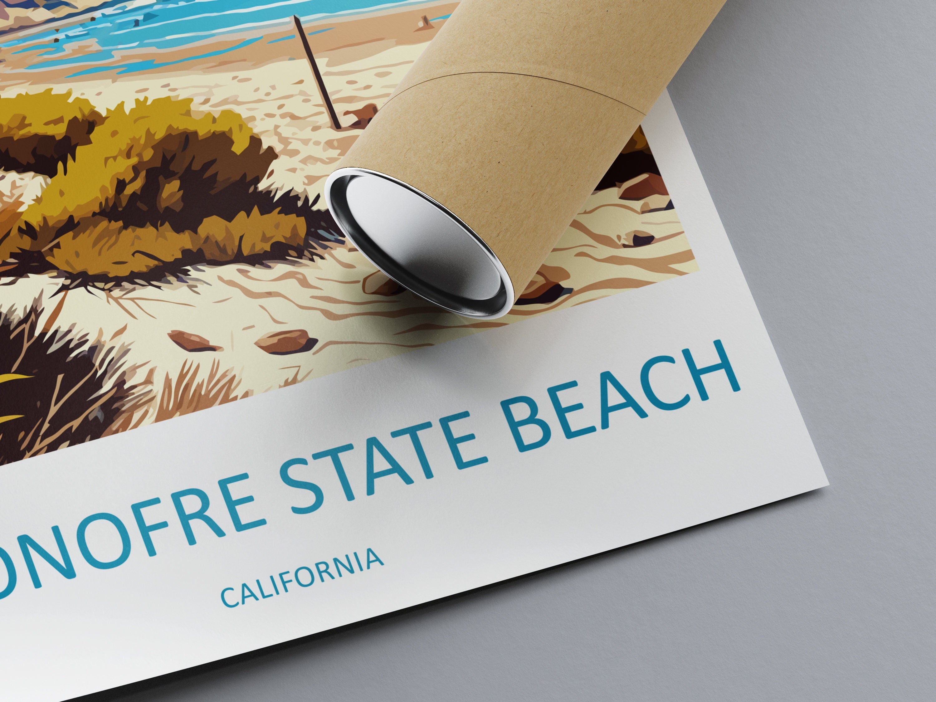 San Onofre Beach Travel Print