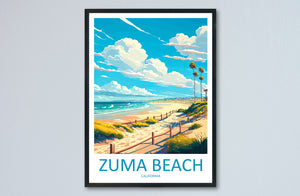 Zuma Beach Travel Print