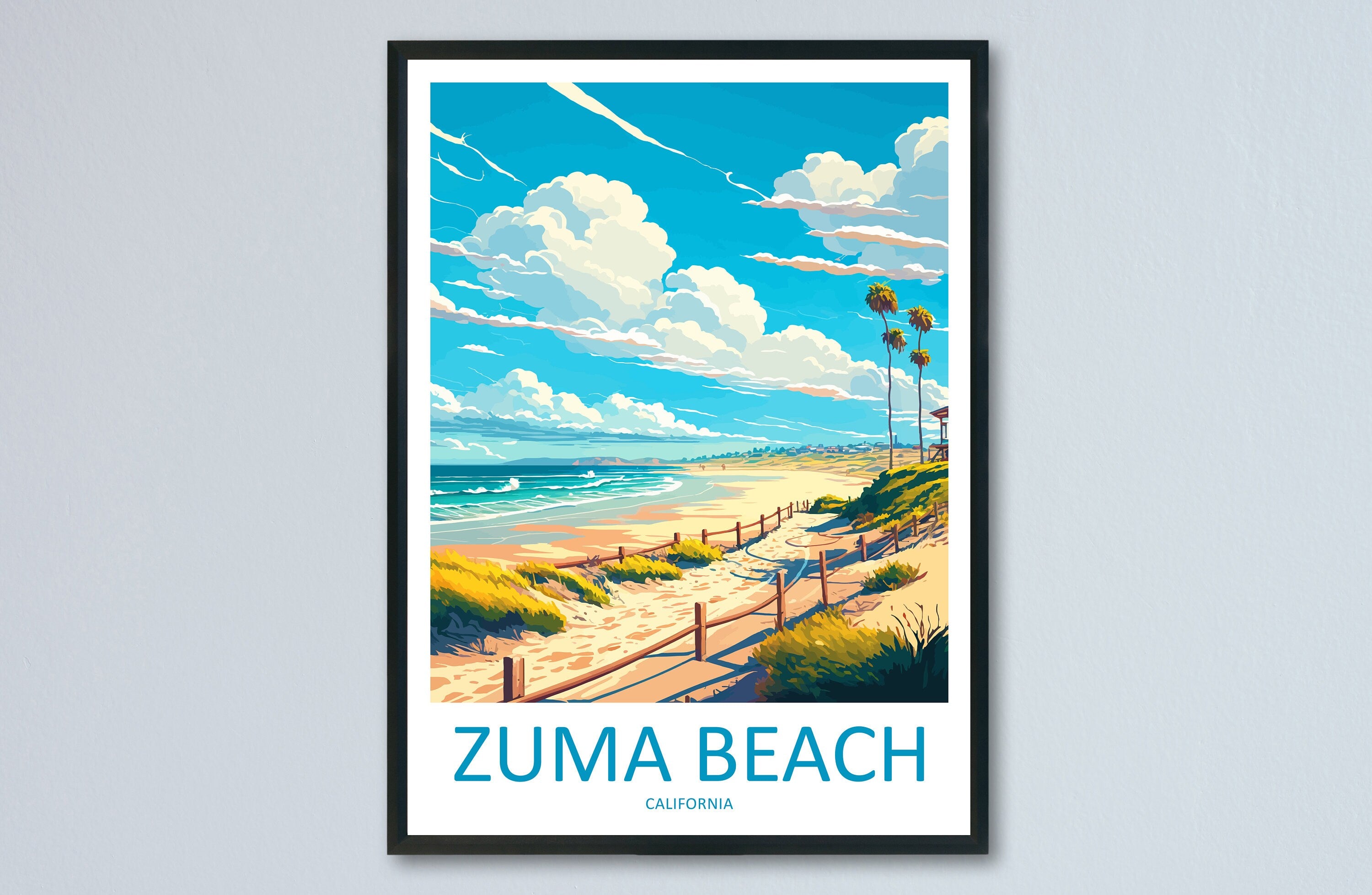 Zuma Beach Travel Print