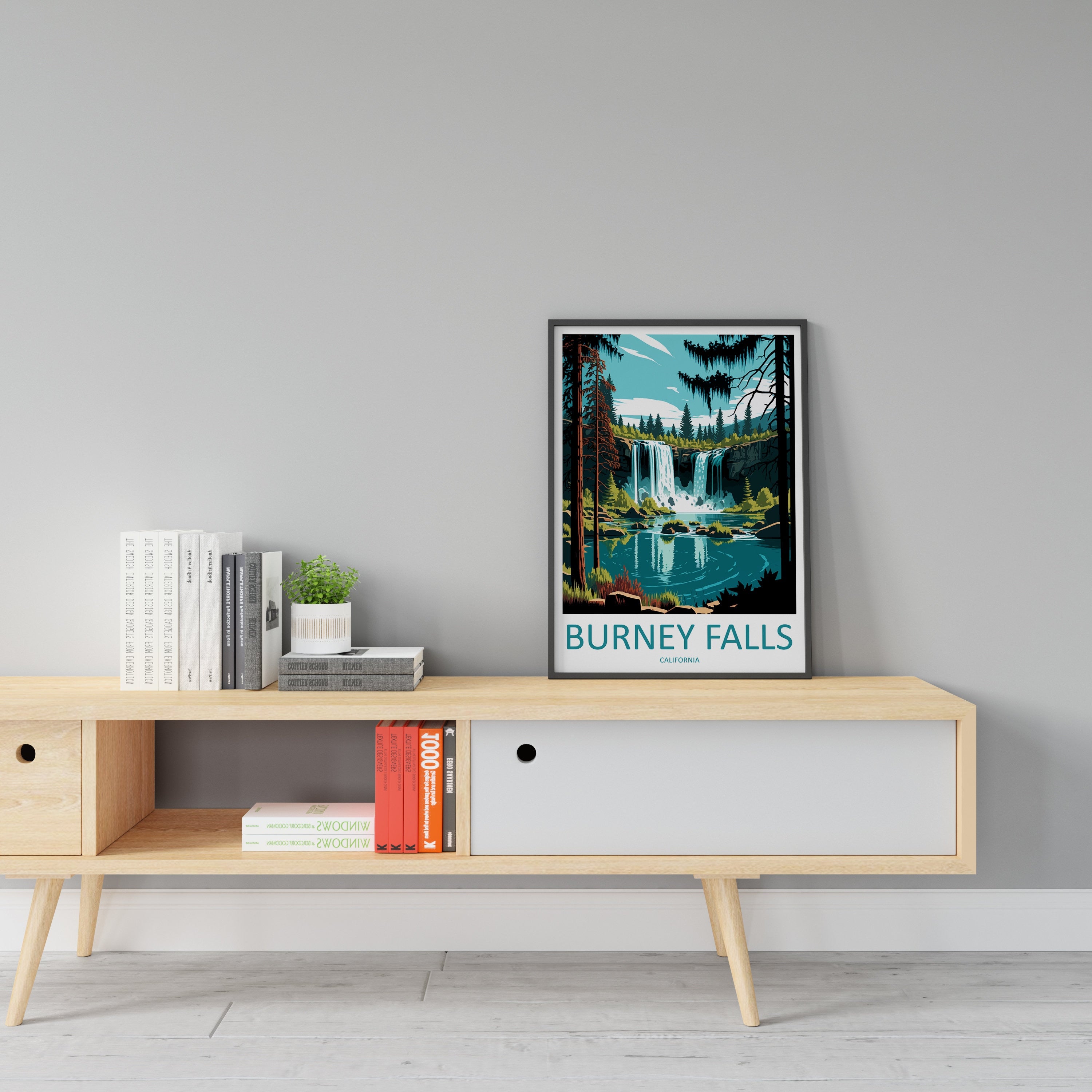 Burney Falls Travel Print