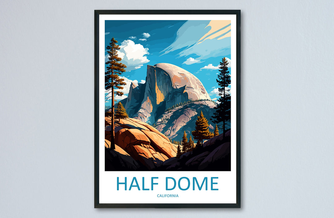 Half Dome Yosemite Travel Print Wall Art Half Dome Wall Hanging Home Décor Half Dome Gift Art Lovers California Art Lover Gift Print