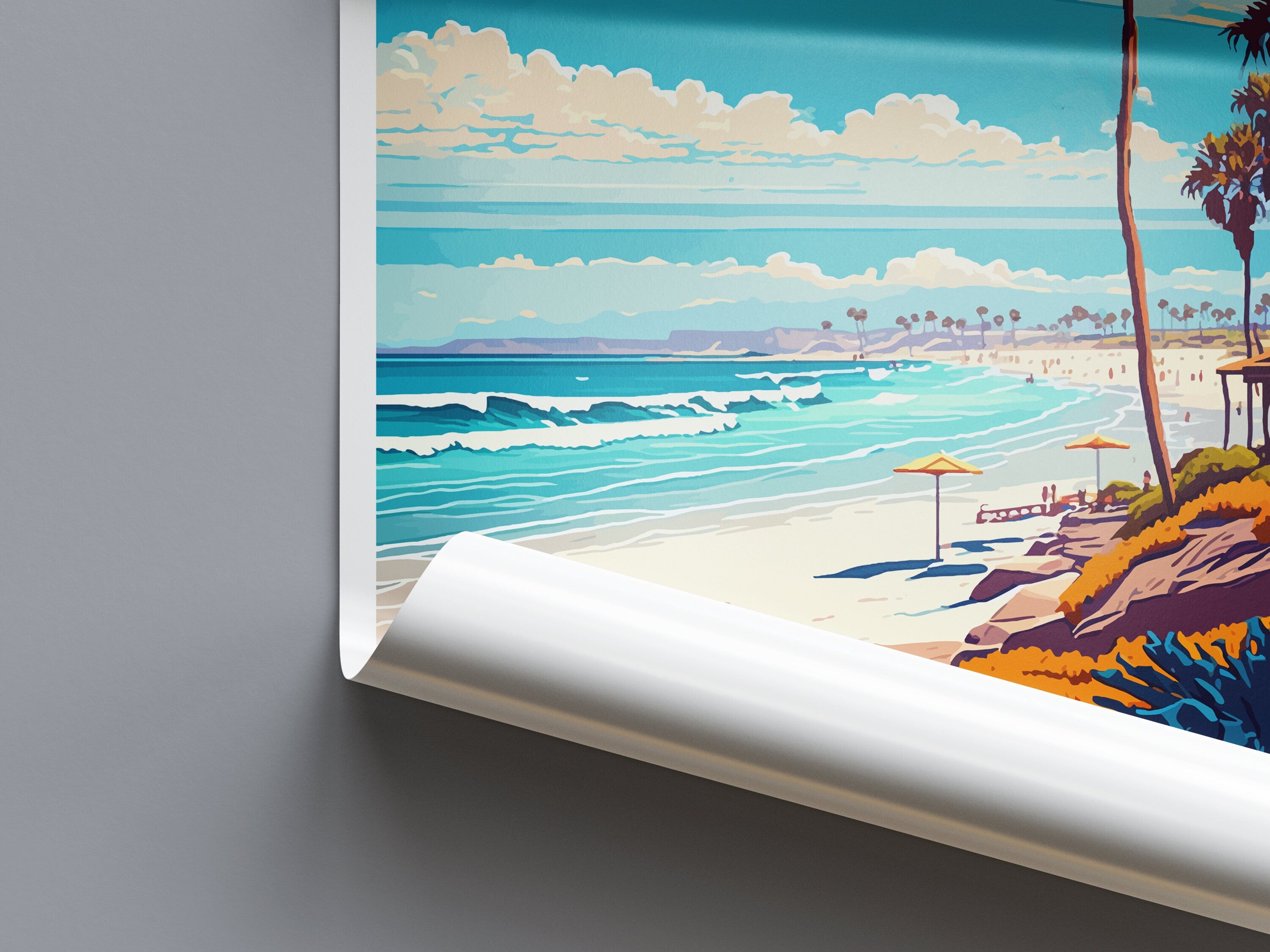 Ocean Beach Travel Print