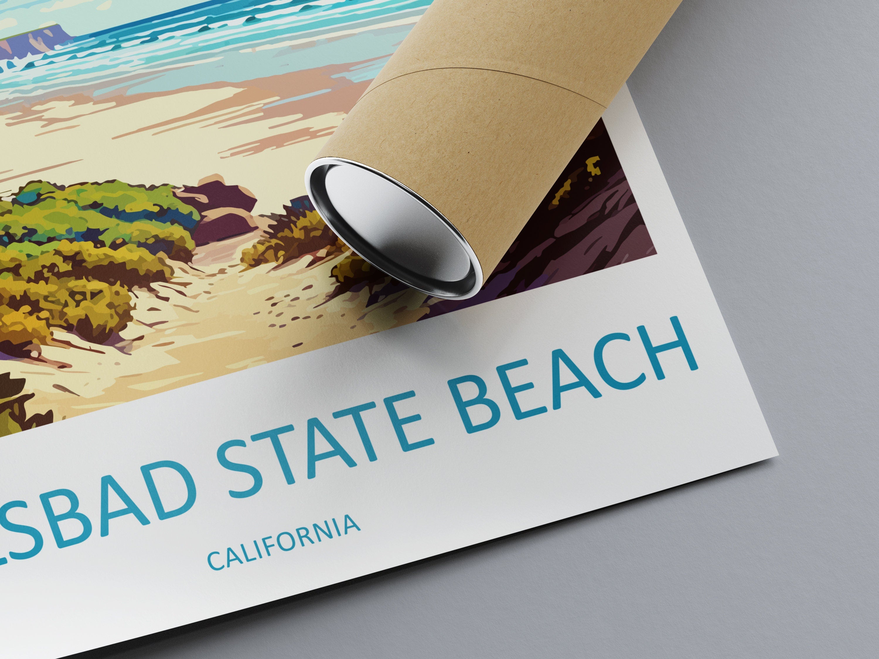 Carlsbad State Beach Travel Print