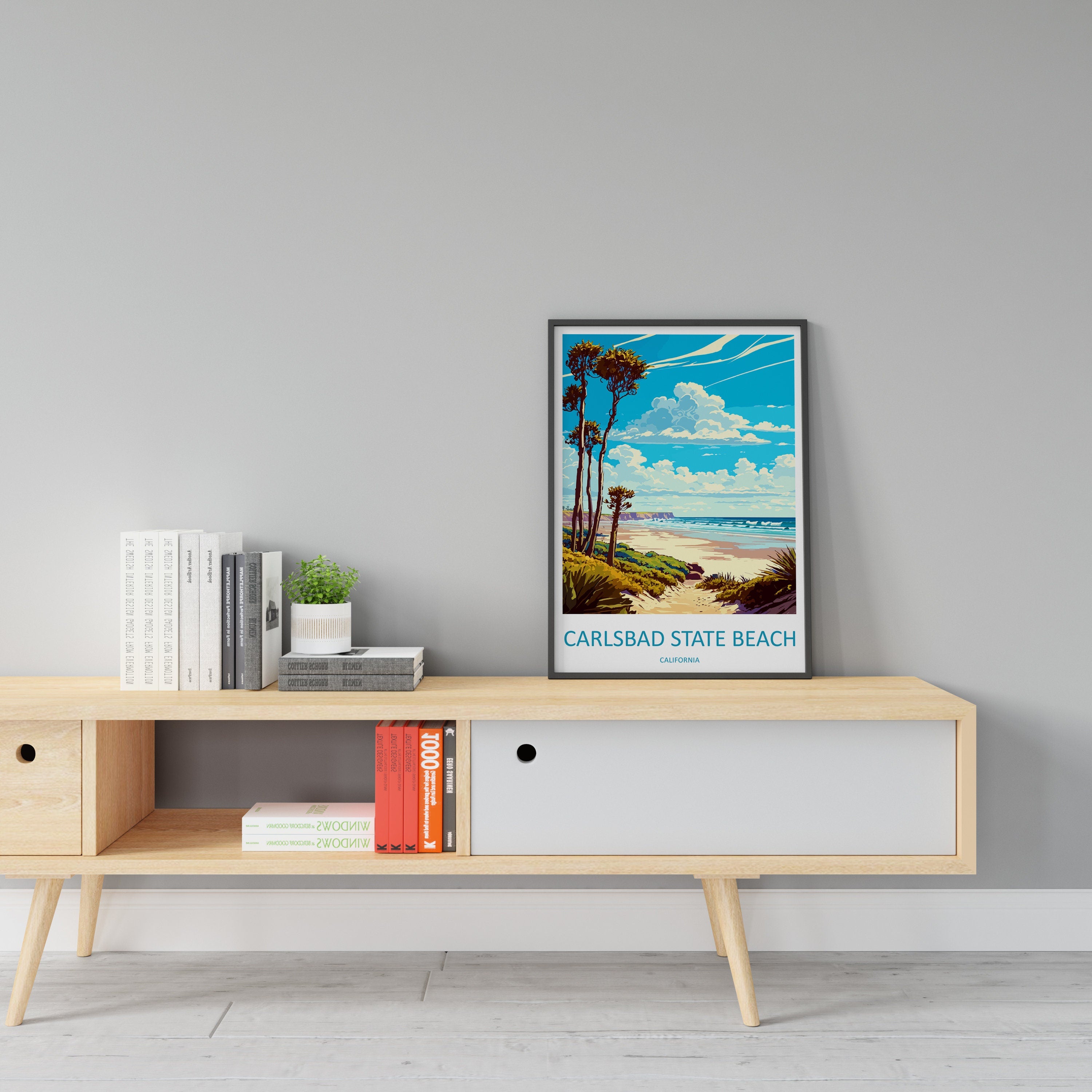 Carlsbad State Beach Travel Print