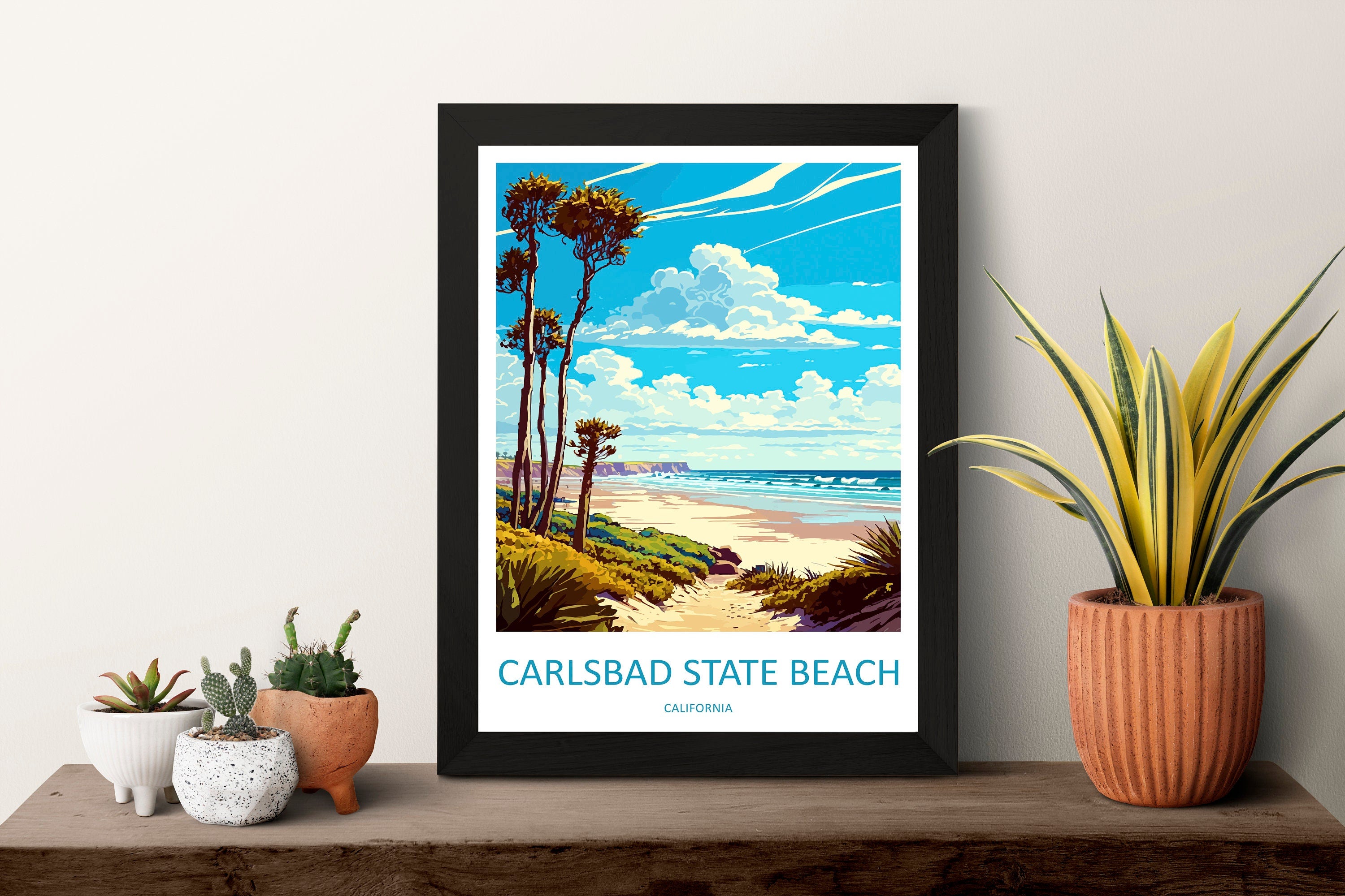 Carlsbad State Beach Travel Print