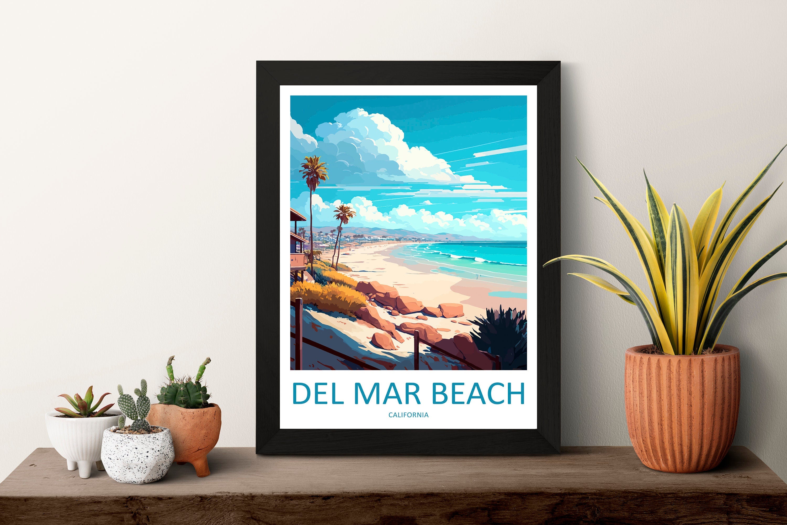 Del Mar Beach Travel Print