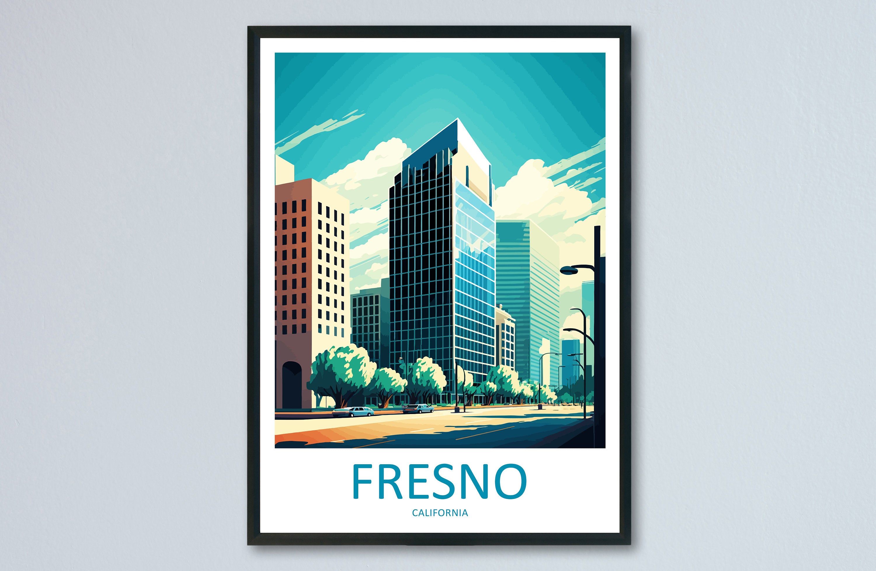 Fresno Travel Print