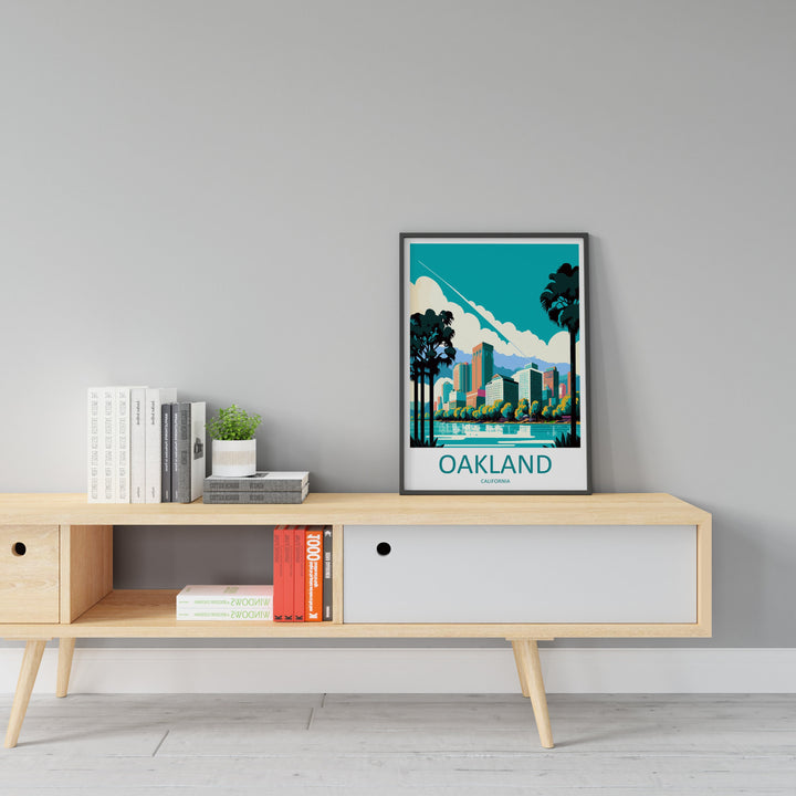 Oakland Travel Print Wall Art Oakland Wall Hanging Home Décor Oakland Gift Art Lovers California Art Poster Oakland Art