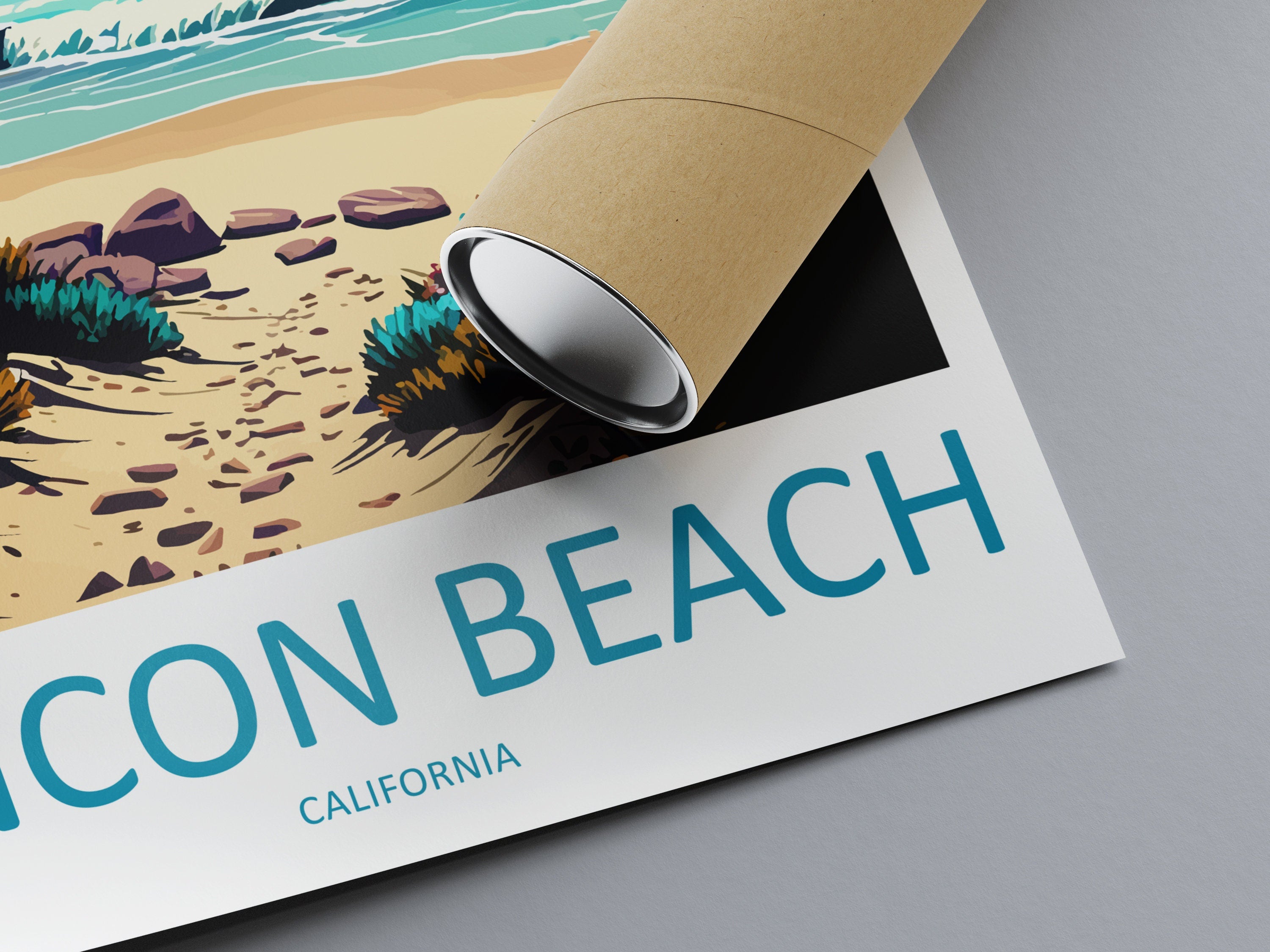 Rincon Beach Travel Print