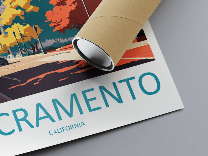 Sacramento Travel Print Wall Art Sacramento Wall Hanging Home Décor Sacramento Gift Art Lovers California Art Poster Sacramento Wall Art