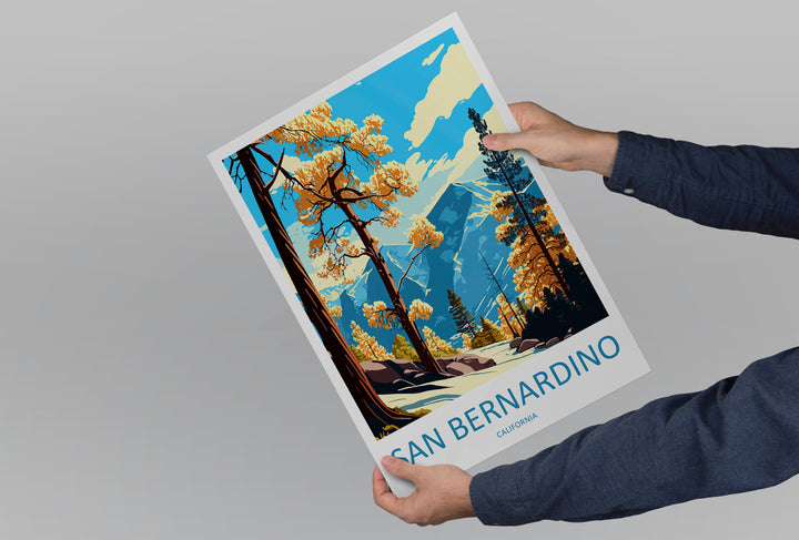 San Bernardino Travel Print Wall Art San Bernardino Wall Hanging Home Décor San Bernardino Gift Art Lovers California Art Poster
