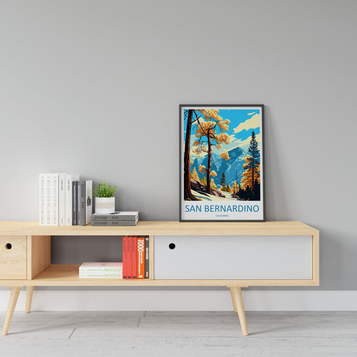 San Bernardino Travel Print Wall Art San Bernardino Wall Hanging Home Décor San Bernardino Gift Art Lovers California Art Poster
