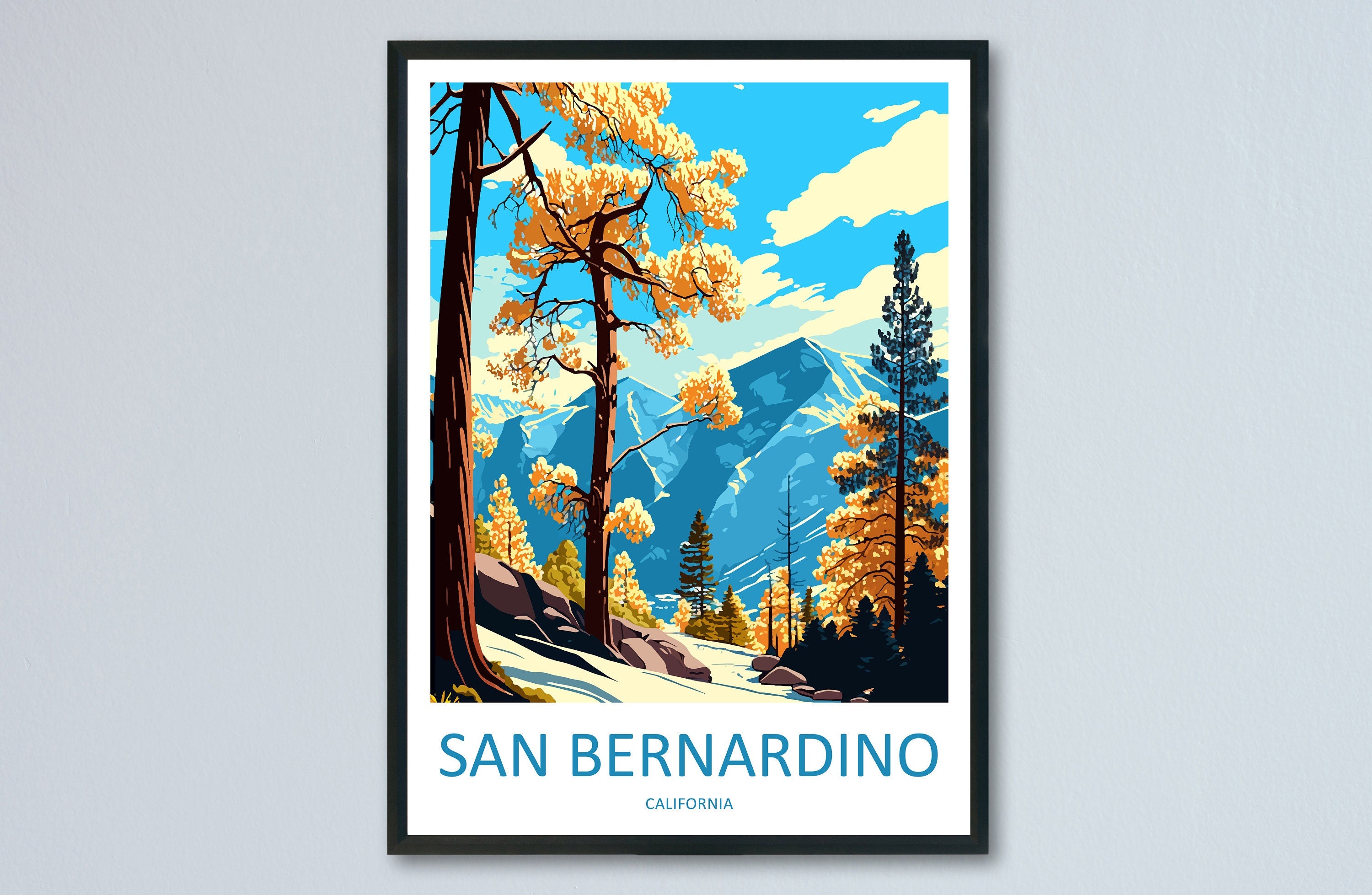 San Bernardino Travel Print