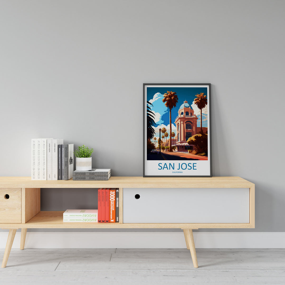 San Jose Travel Print Wall Art San Jose Wall Hanging Home Décor San Jose Gift Art Lovers California Art Poster San Jose Wall Poster Travel