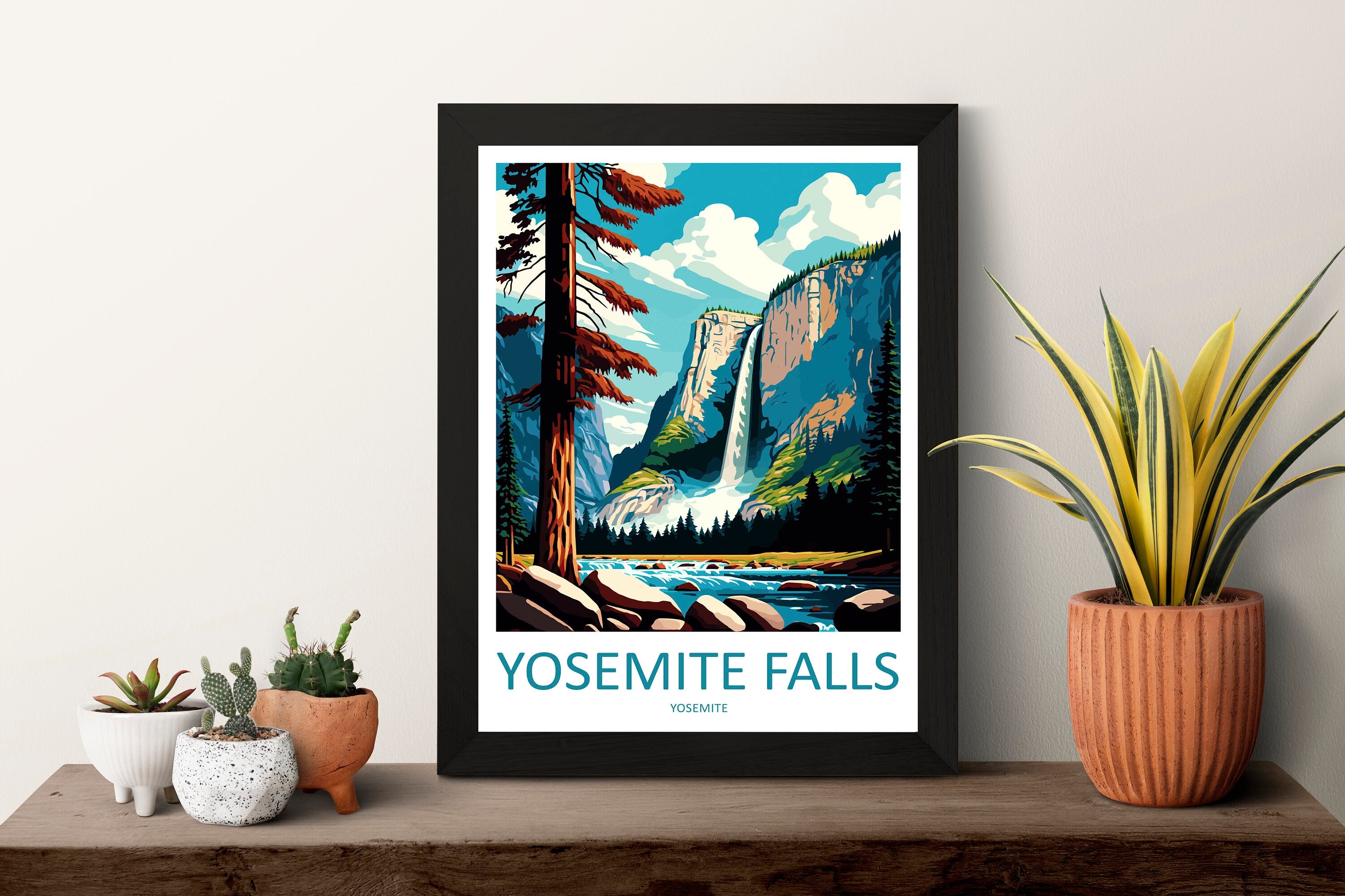 Yosemite Falls Travel Print