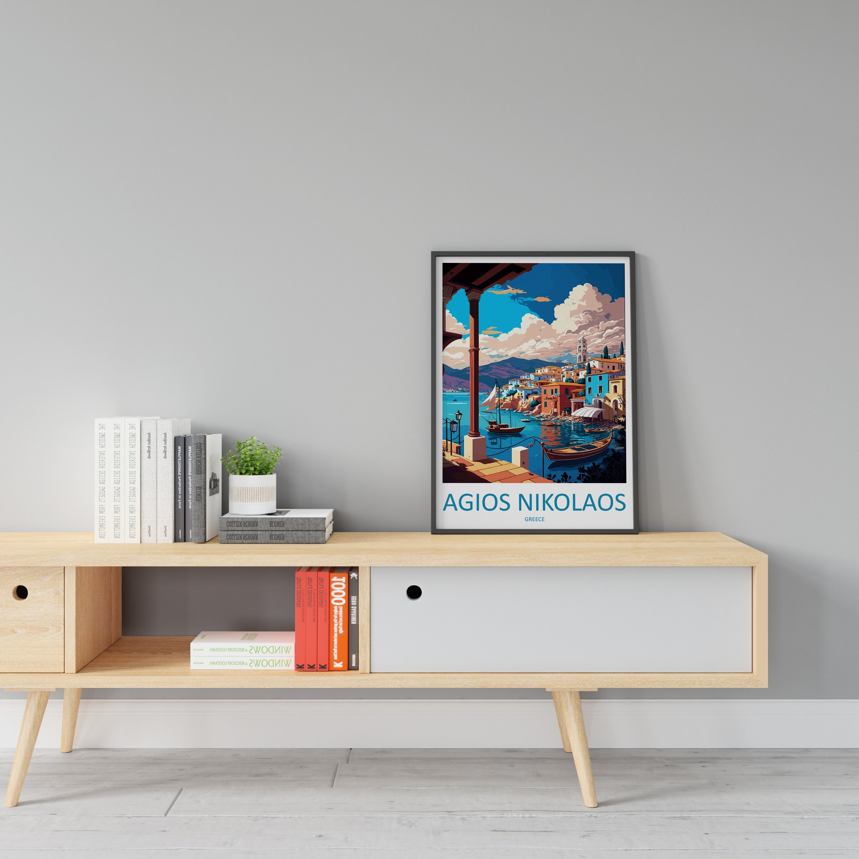 Agios Nikolaos Travel Print