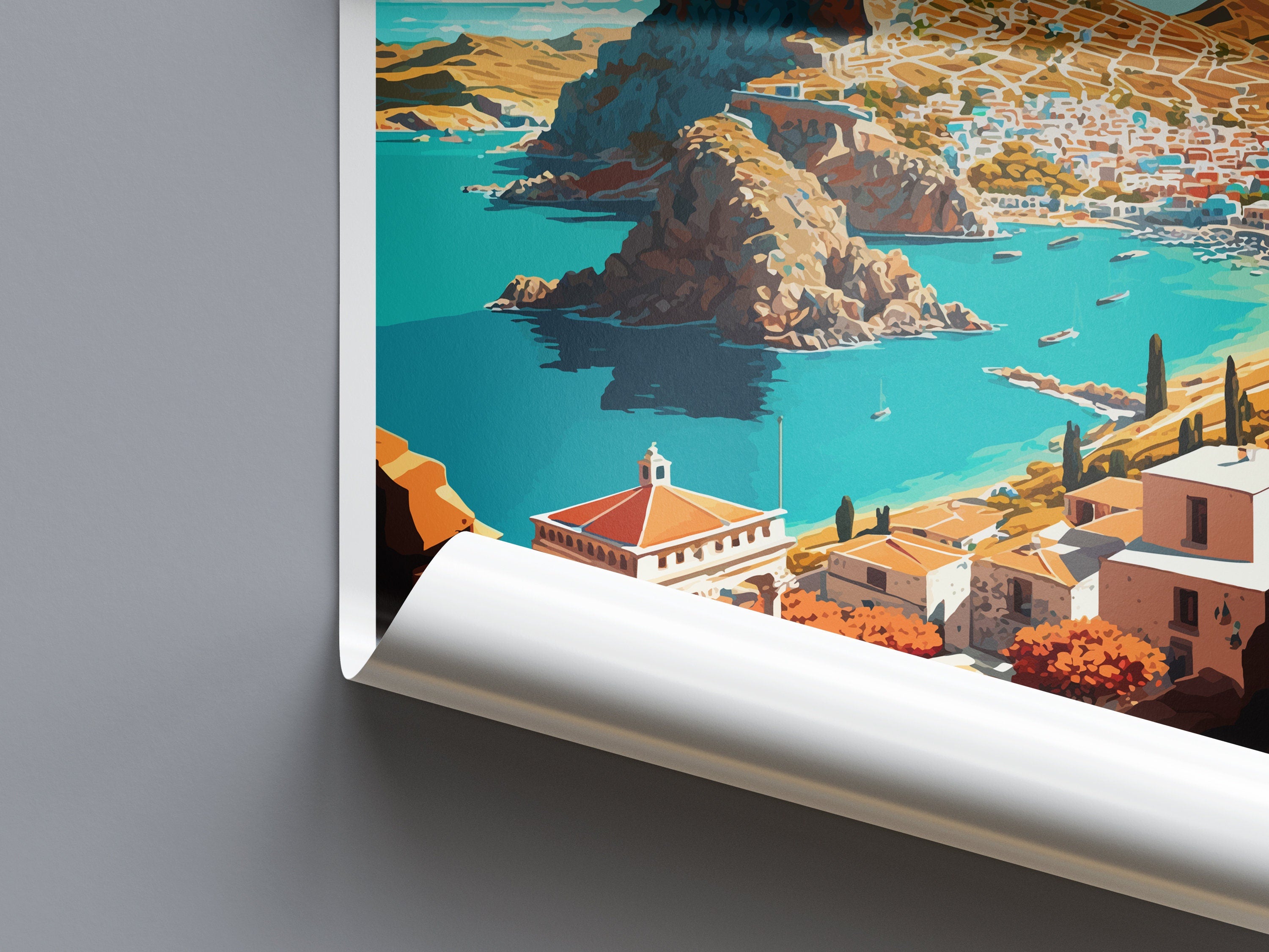 Lindos Travel Print