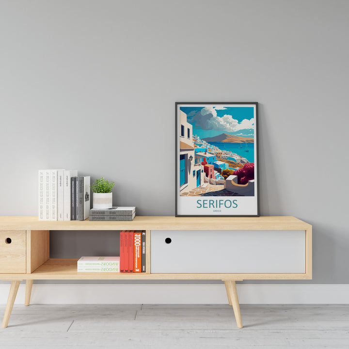 Serifos Travel Print Wall Art Serifos Greece Wall Hanging Home Decoration Serifos Gift Art Lovers Wall Art Print Serifos Greece Wall Art