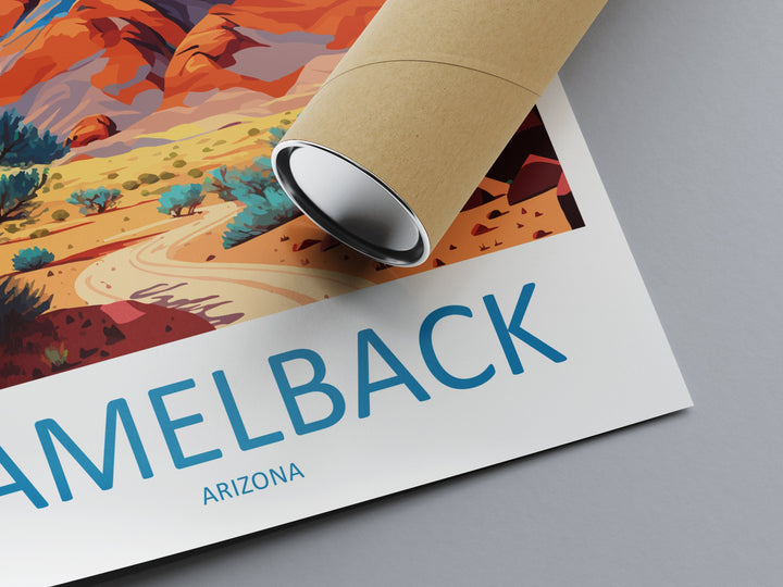 Camelback Mountain Travel Print Wall Art Camelback Wall Hanging Home Décor Camelback Gift Art Lovers Arizona Art Lover Gift Arizona Print