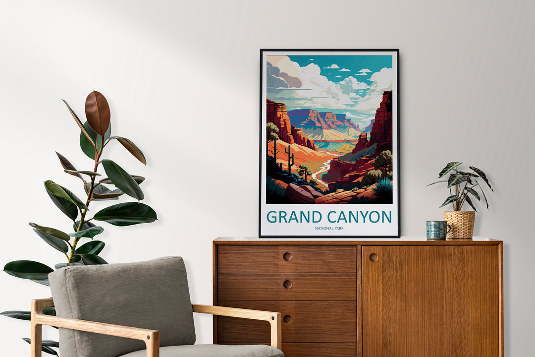 Grand Canyon National Park Travel Print Wall Art Grand Canyon Wall Hanging Home Décor Grand Canyon Gift Art Lovers Arizona Art Lover Gift