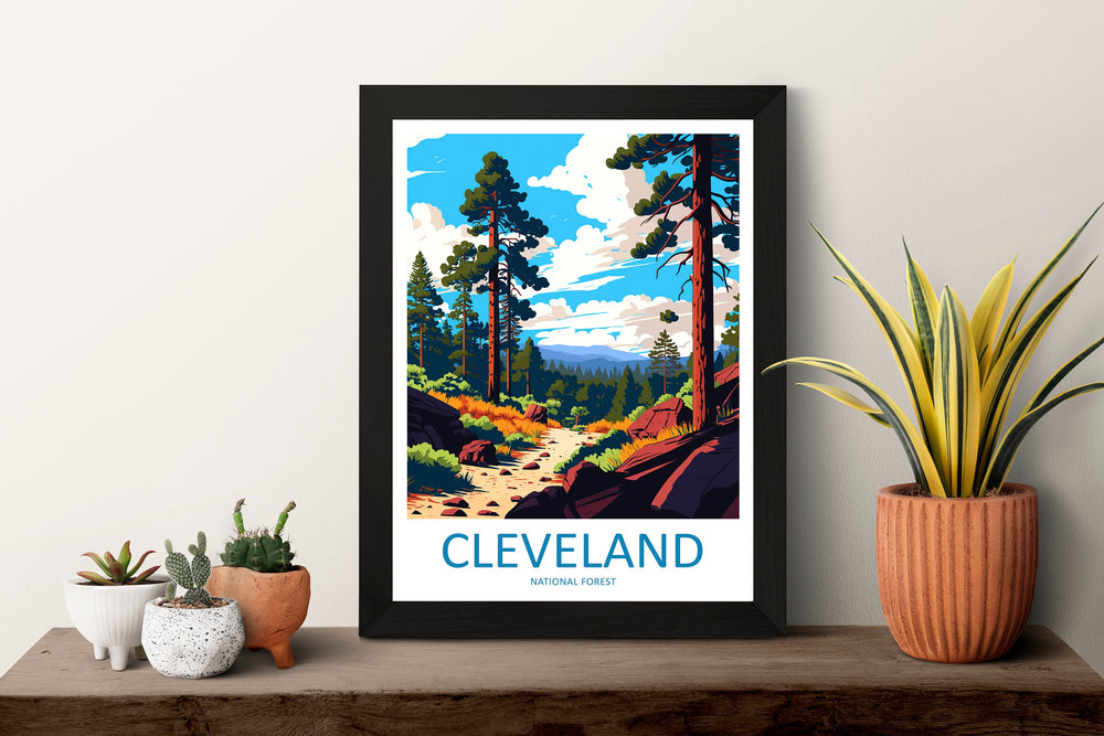 Cleveland National Forest Travel Print Wall Art Cleveland National Forest Wall Hanging Home Décor Cleveland National Forest Gift Art Lovers