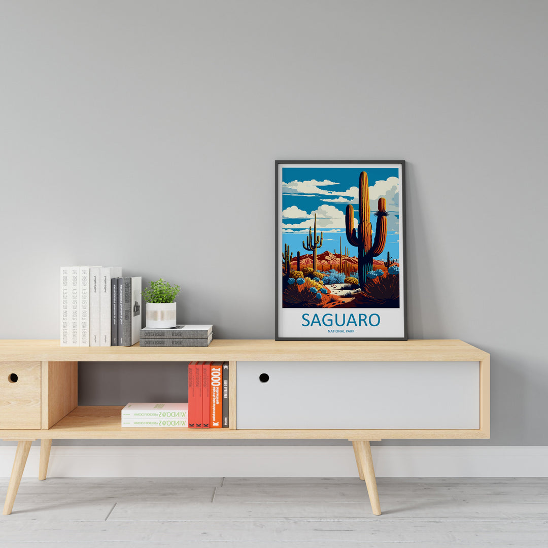 Saguaro National Park Travel Print Wall Art Saguaro National Park Wall Hanging Home Décor Saguaro National Park Gift Art Lovers Arizona Art
