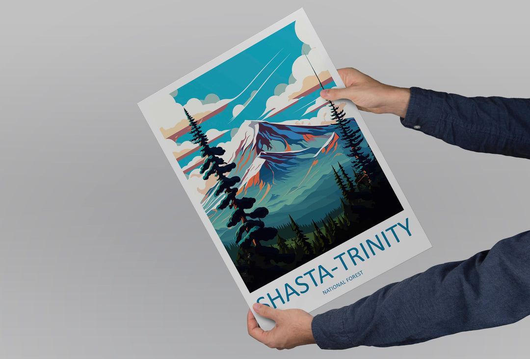 Shasta-trinity National Forest Travel Print Wall Art Shasta-trinity National Forest Wall Hanging Home Décor Shasta-trinity National Forest