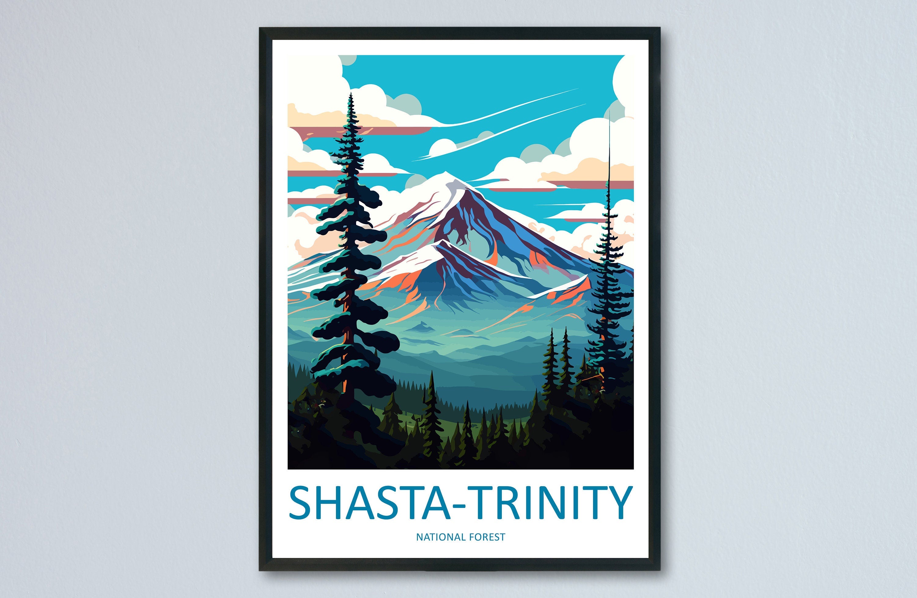 Shasta-trinity National Forest Travel Print