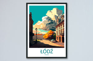 Łódź Travel Print