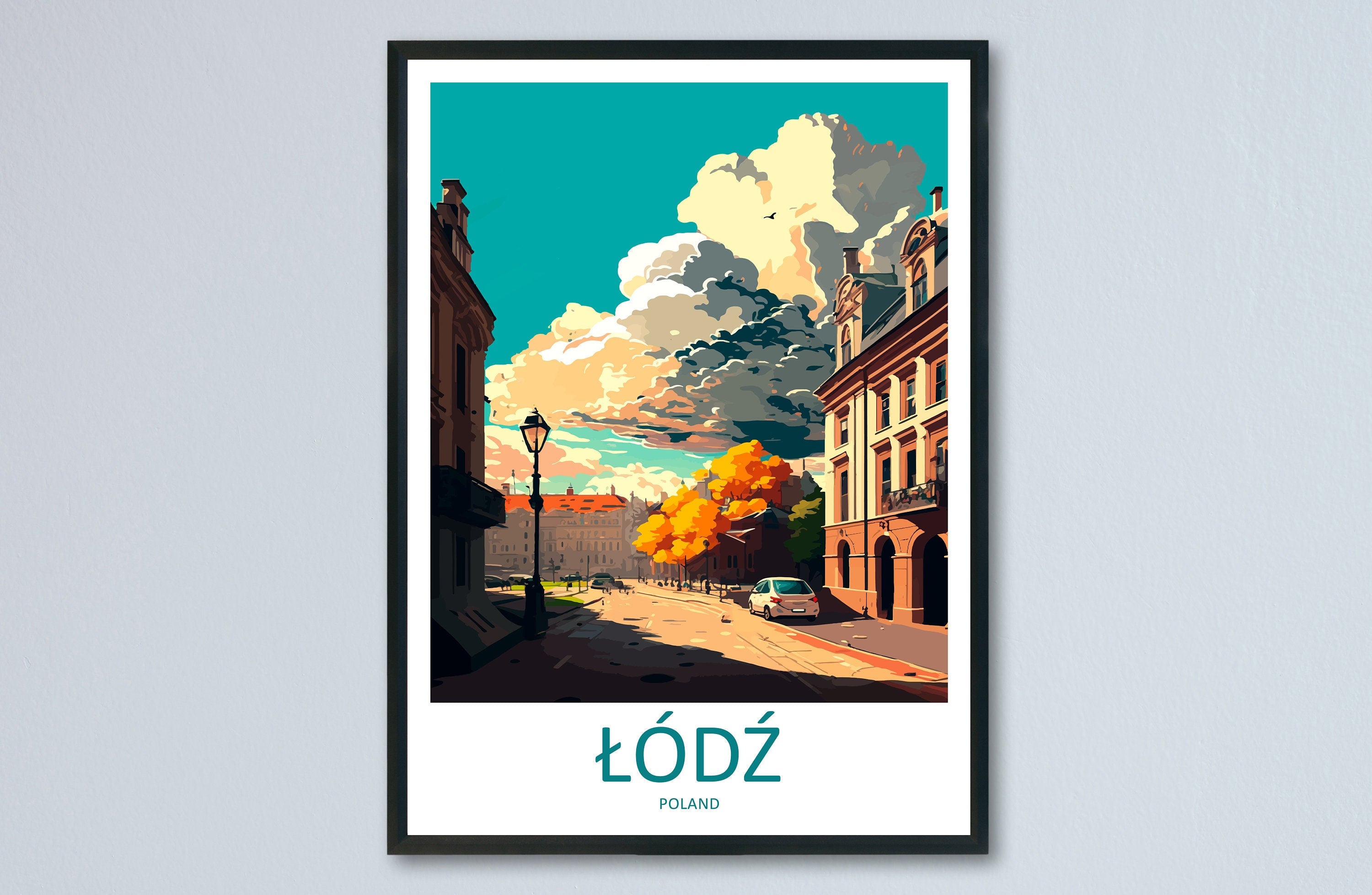 Łódź Travel Print