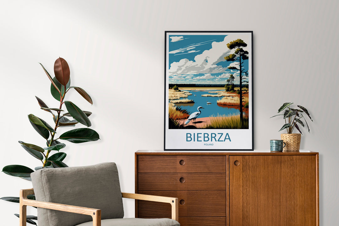 Biebrza Travel Print Wall Art Biebrza Wall Hanging Home Décor Biebrza Gift Art Lovers Poland Art Lover Gift Biebrza Travel Wall Art