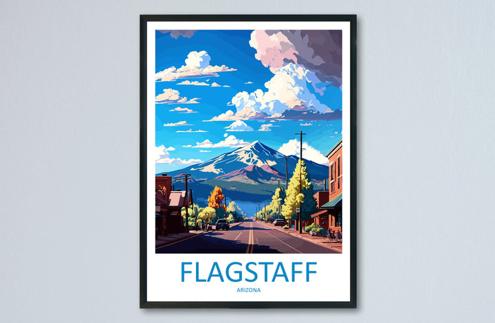 Flagstaff Travel Print Wall Art Flagstaff Wall Hanging Home Décor Flagstaff Gift Art Lovers Arizona Art Lover Gift Arizona Travel Print