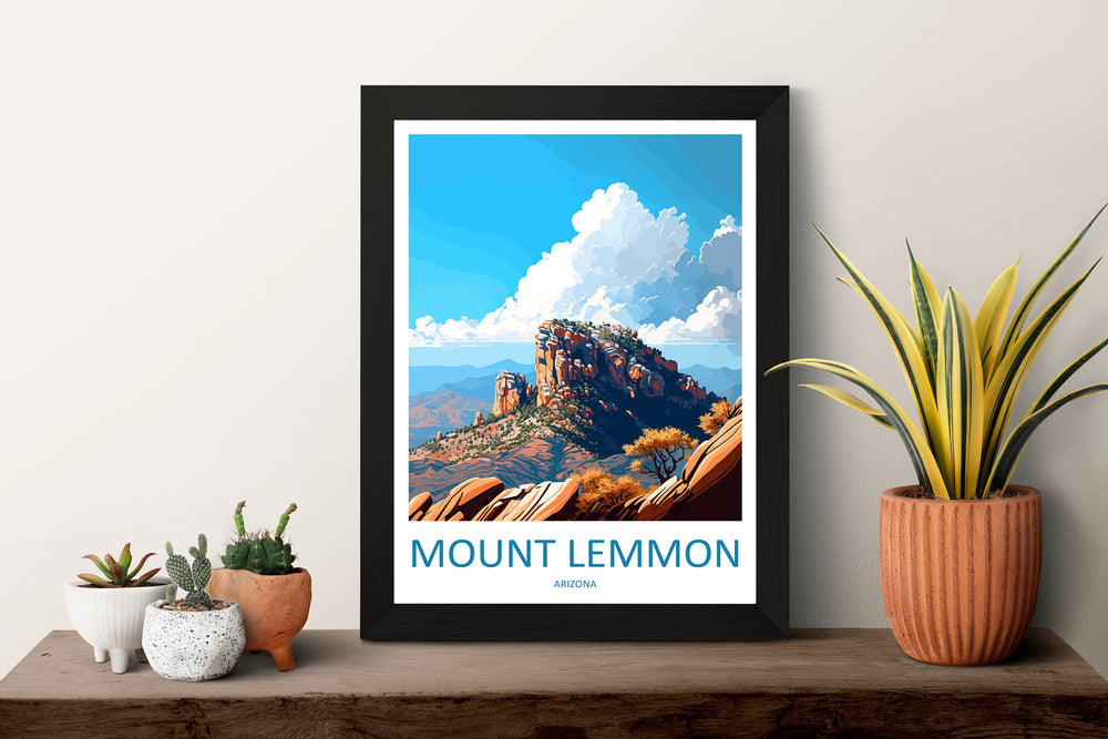 Mount Lemmon Travel Print Wall Art Mount Lemmon Wall Hanging Home Décor Mount Lemmon Gift Art Lovers Arizona Art Lover Gift Arizona Travel